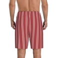 thumbnail image 3 of Kdxio Stripes Red White Print Mens Sleep Shorts Bottoms Soft Comfy Pajama Wear Pants with Drawstring Pockets, 3 of 7