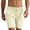 AX24-Beige, variant on VV AVEORS Mens Summer Linen Cargo Shorts Lightweight Breathable Beach Pants Casual Loose Elastic Waist Running Athletic Pants Navy S