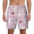 thumbnail image 3 of Uemuo Easter Rabbit Pattern Mens Swim Trunks Quick Dry Board Shorts with Mesh Lining, Stretch Beach Shorts Quick Dry No-Chafing Board Shorts-X-Large, 3 of 9