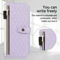 thumbnail image 3 of TECH CIRCLE Galaxy Z Fold 5 Case, Luxury Fashion PU Leather Shockproof Protective Case Magnetic with Shoulder/Wrist Strap Zipper S Pen Holder Wallet Cover for Samsung Galaxy Z Fold 5 7.6" 2023, Purple, 3 of 7