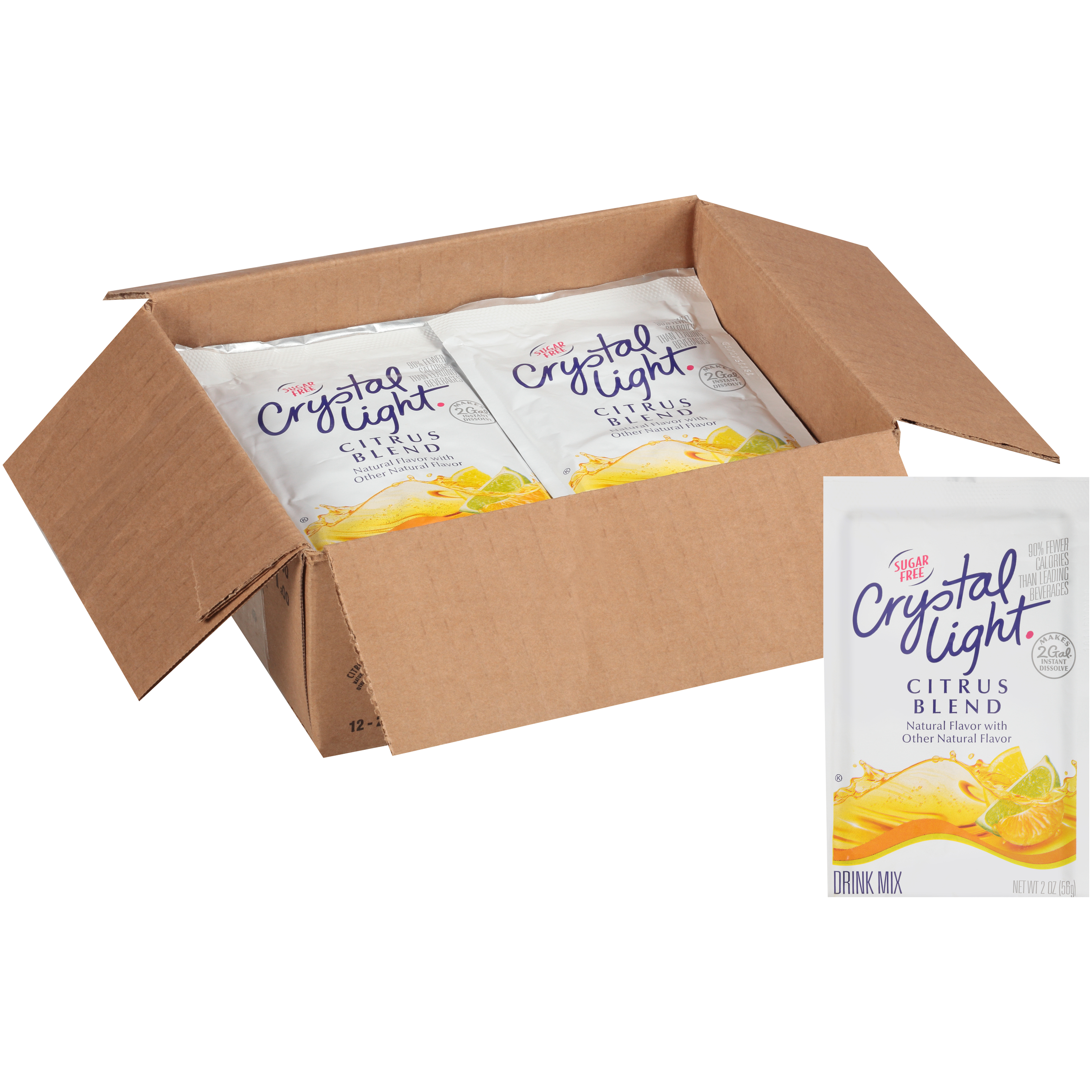 CRYSTAL LIGHT Sugar Free Citrus Blend Powdered Beverage Mix, 2 oz