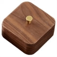 thumbnail image 1 of Nordic Simple Black Walnut Dental Floss Box Home Personalized Box,1 x organizer box,wood, 1 of 6