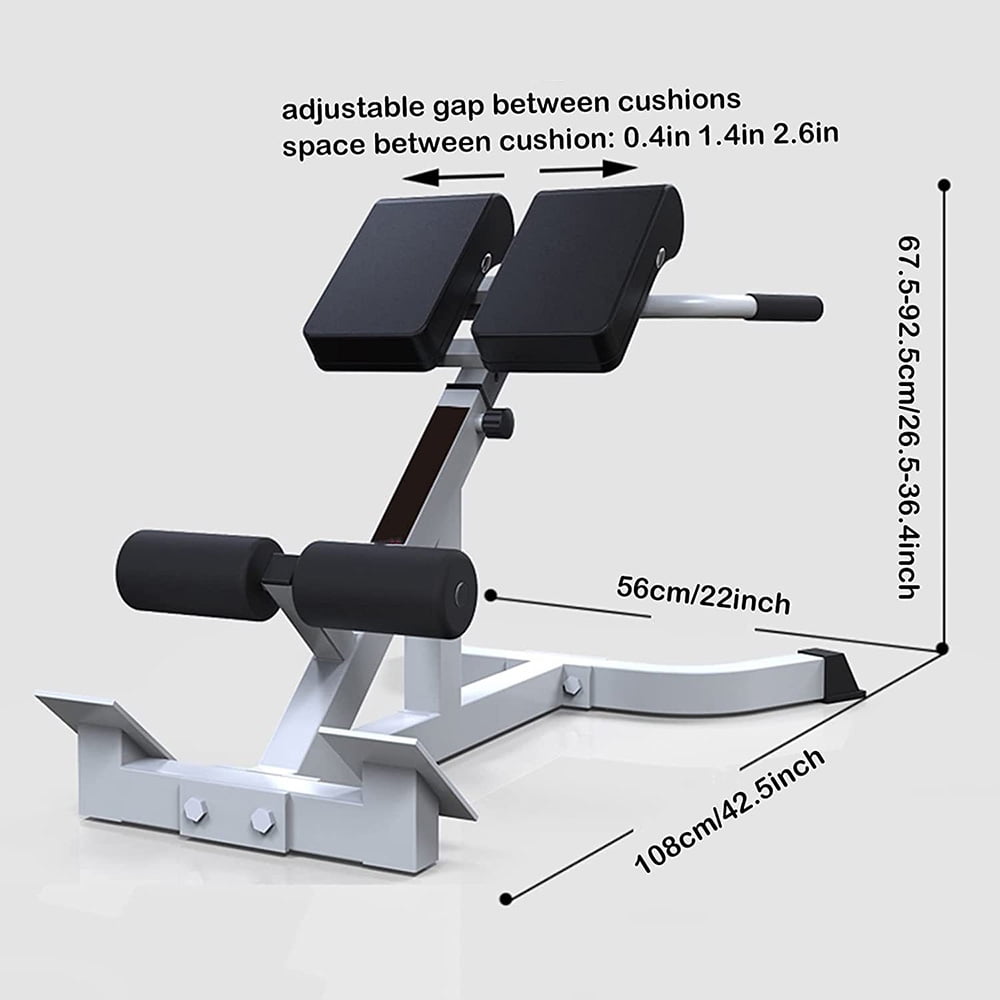 TOPTENG Roman Chair Back Extension Machine - Lower Back Hyperextension Bench - Adjustable Exercise Equipment for Hamstring and Glute for Home Gym 300 lbs