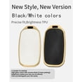 thumbnail image 3 of Key Fob Cover Compatible with Genesis GV60 GV80 G70 G90 2022-2025 5 Button Keychain Case Holder Protector,Long Keychain-white, 3 of 7