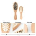 thumbnail image 4 of OULII 2pcs Wooden Cushion Massage Comb Ergonomic Paddle Hairbrush For Scalp Care For Home And Hotel Use Random Color, 4 of 8