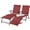Red, variant on Best Choice Products Set of 2 Outdoor Patio Chaise Lounge Chair Adjustable Folding Pool Lounger w/ Steel Frame - Brown