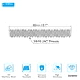 thumbnail image 2 of Uxcell 3/8"-16 Fully Threaded Rod, 15Pcs 3.1" Length 304 Stainless Steel Thread Screw, 2 of 7