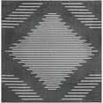 thumbnail image 2 of Unique Loom Outdoor Modern Collection Area Rug - Tambor (13' Square Charcoal Gray/Ivory), 2 of 6