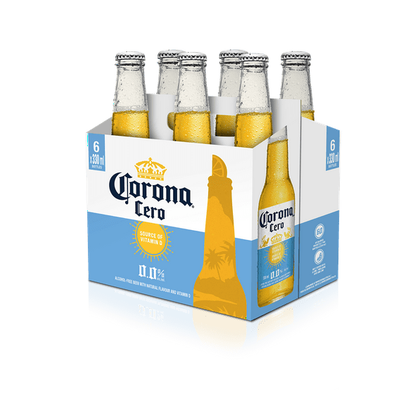 Corona Cero Non-alcoholic Beer Source of Vitamin D, 330 mL bottles, 6-Count