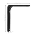 thumbnail image 2 of 4Pcs L Bracket Heavy Duty Stainless Steel Shelf Support Corner Braces Joint Right Angle Bracket For Wood Furniture Cabinet Black, 2 of 6