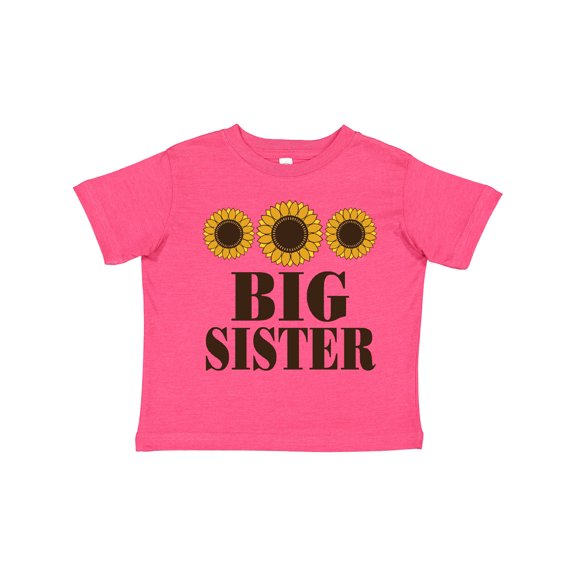 Inktastic Big Sister Announcement Sunflowers Girls Toddler T-Shirt