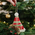 thumbnail image 4 of Mupvlun Small Hanging Leg Christmas Ornaments Cute Socks, Hats, Clothes Christmas Tree Decorations Indoor Outdoor Winter Party for Home Decor A, 4 of 5