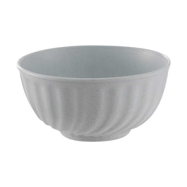 Btomtd Straw Bowl Children's Tableware Household Baby Health Tableware Kitchen Bowl Rice Bowl, Gray