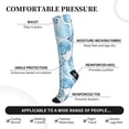thumbnail image 3 of Socks Calf Pressure Socks Breathable Moisture Absorbent 11.8in×7.9in Full Print Designed For Hiking Walking Sports Lightskyblue Moroccan Trellis Hand-Drawn Sketch_3 2 Black-2, 3 of 8
