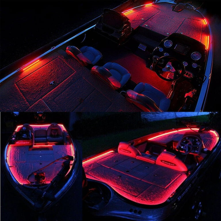 Pontoon Boat Light, 16.4 ft Waterproof Marine LED Flexible Lighting Strip for Yacht Duck Jon Bass Kayak Canoes, 12V, Size: 5M, Clear