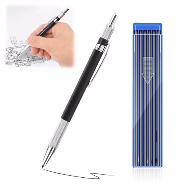 ZheElen Metal Versatile Mechanical Pencil Set For Drawing And Writing Assorted Colors Mechanical Pencils black