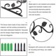 thumbnail image 2 of ganchos para colgar en la pared con tornillos, soporte para plantas, linterna, comedero para pájaros, cesta de metal para jardín, decoración de balcón y jardín (hojas), 2 of 5