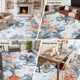 thumbnail image 6 of Oceans Marine Life Washable Living Room Rugs 5'x7', Orange Blue Octopus Starfish Corals Gradient Low Pile Throw Large Area Rugs Non-Slip Sturdy Edge Binding Carpet for Dining Room Bedside Kitchen, 6 of 9