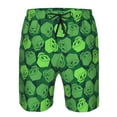 thumbnail image 3 of Logiee green Skull Print Mens Swim Trunks Quick Dry Board Shorts,Breathable Hawaii Beach Shorts Swimwear Bathing Suits-X-Large, 3 of 6