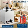 thumbnail image 4 of Roromall Cheese Dispenser with Pump, 2.3QT Commercial Nacho Cheese Warmer, 304 Stainless Steel Hot Fudge Warmer 9-Level Temp Adjustment, Commercial Hot Fudge Dispenser, 4 of 7