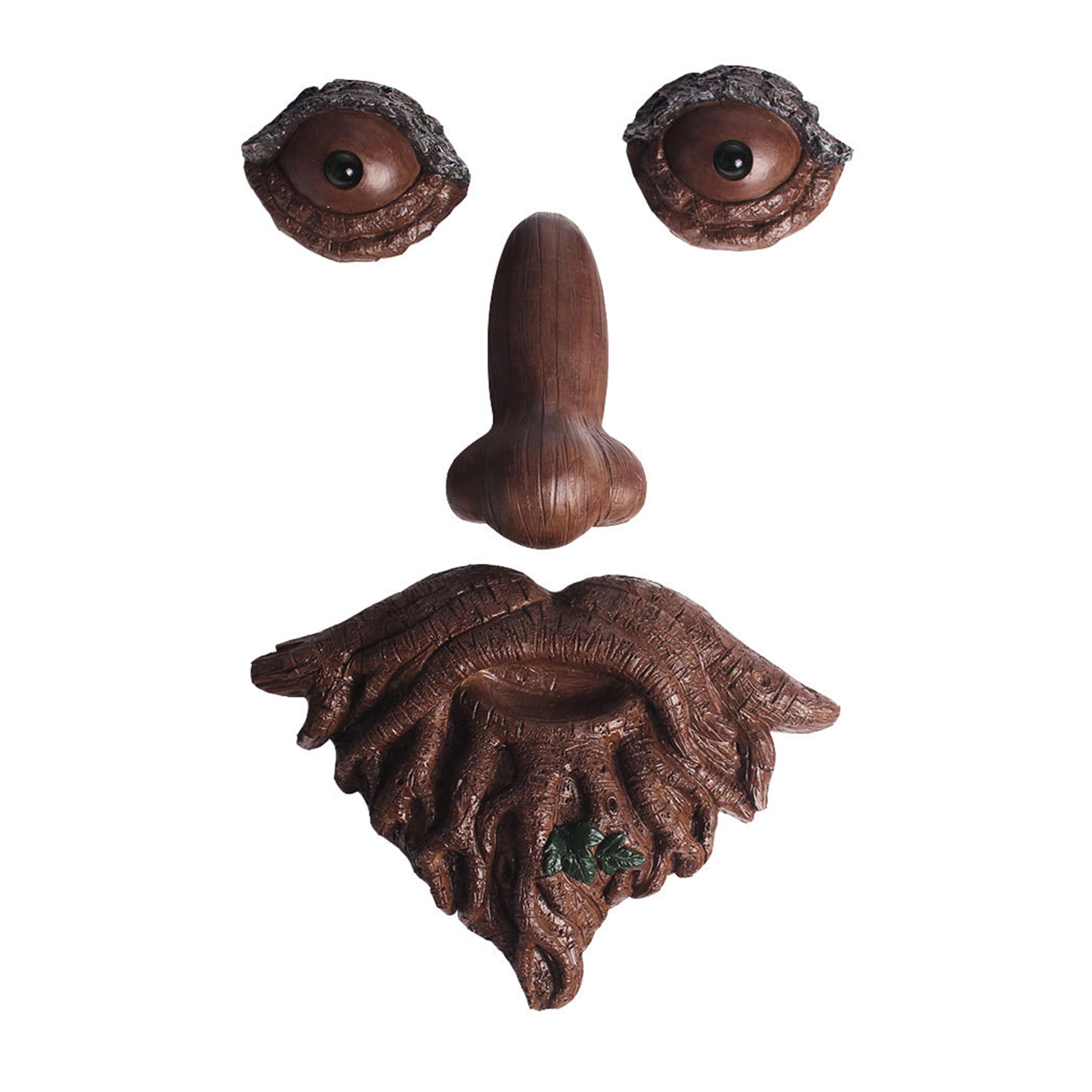 Dream Lifestyle Tree Face Decor,Old Man Tree Hugger Statue Set,Bark Ghost Face Facial Features Decoration,Whimsical Sculpture,Art Tree Face Decor for Outdoor Yard Garden Easter Props