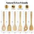 thumbnail image 5 of YEOPGYEON Bamboo Cooking Utensils Set- 6 pcs Wooden Spoons & Spatula for Kitchen, 5 of 9