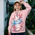 thumbnail image 2 of Uorisanigo Cute Axolotl Quarter Zip Pullover Sweatshirts for Girls, Oversized Long Sleeve Lapel Zipper Sweatshirt, Soft Workout Shirts Athletic Tops for Vacation Shopping Exercise Wear, 2 of 7