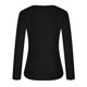 thumbnail image 4 of Pntutb Mujer Moda Color Sólido Cuello En V Cómoda Camiseta Suelta Manga Larga Blusa Casual tops Pntutb Pntutb-4087, 4 of 5
