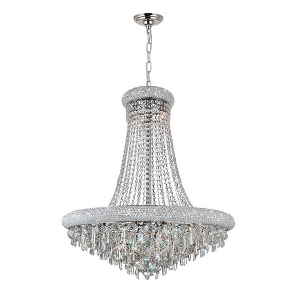 CWI Lighting Kingdom 20 Light Down Chandelier with Chrome Finish
