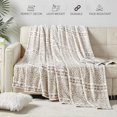 thumbnail image 6 of Elegant Comfort Soft Print Flannel Fleece Bed Blanket, Cozy-Fuzzy Lightweight Bedspread Coverlet, All season Decorative Blanket for Couch, Sofa, Geometric Design, King Size, Tala, 6 of 7