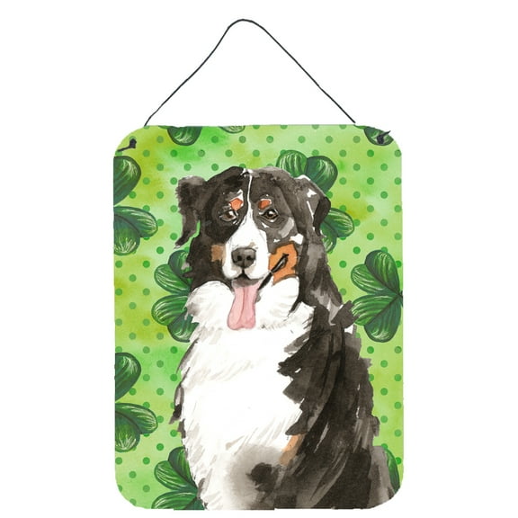 Shamrocks Bernese Mountain Dog Wall or Door Hanging Prints