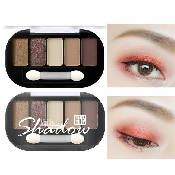 Eye Shadow Palettes Eyeshadow Palettes 5 Mattes Neutral Shades Blendable Long Lasting Volume Natural Eyeshadow Palettes Rollback