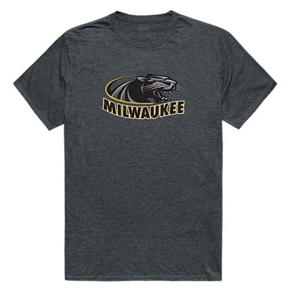 W Republic Apparel 519-199-E9C-05 University of Wisconsin Milwaukee Cinder Tee for Men, Heather Charcoal - 2X