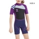 thumbnail image 3 of Soidarity Traje de neopreno para niños Ropa de buceo profesional Mangas cortas protectoras Niños Niñas Ropa de baño para piscina Ropa de playa Deportes acuáticos Negro + Morado S Soidarity OD003692-11, 3 of 5