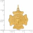 thumbnail image 3 of 14K Yellow Gold Solid Polished/Satin Large St. Florian Fire Dept. Badge Medal (32 X 24.75) Made In United States -Jewelry By Sweet Pea, 3 of 3