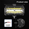thumbnail image 7 of 4X 7 Inch 120W Combo LEDLight Bars Spot Flood Beam for Work Driving Offroad Boat Car Tractor Truck SUV ATV 12V 24V, 7 of 7