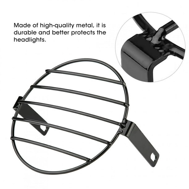 Actualización de la Cubierta del Faro de Montaje Lateral de la Motocicleta de Metal Retro para Faros de 7 Pulgadas