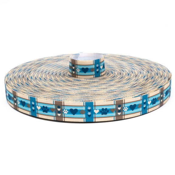 Country Brook Design® 5/8 inch Puppy Picnic Grosgrain Ribbon, 10 Yards