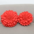 thumbnail image 3 of Fennco Styles 3D Petals Flower Filled Decorative Throw Pillow 13" Round - Red Floral Felt Accent Pillow for Couch, Bedroom, Living Room, Office, Holiday Décor, and Housewarming, Birthday Gift, 3 of 4