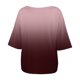 thumbnail image 4 of Gibobby Playera Termica Para Mujer Blusa holgada bohemia de verano para mujer, camiseta de talla grande con hombros descubiertos y degradado（Morado， XXXL), 4 of 5