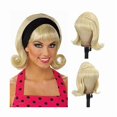 thumbnail image 1 of wonima44 Blonde Beehive Wig Women Vintage Retro Wig 50s 60s 70s Wig with Bangs for Women Synthetic Hair for Halloween Costume Party, 1 of 1