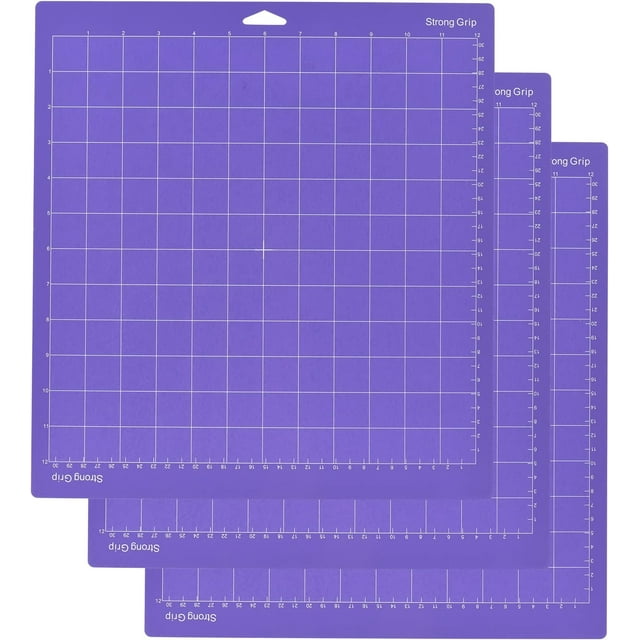 HUGFEGWE 3PCS 12 * 12 Inch Replacement Cutting Mat Adhesive Gridded Cutting Mats Compatible with Silhouette Cameo Cutting Machine Explore Plotter Machine CA919-130169