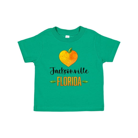 Inktastic Jacksonville Florida Orange in Heart Boys or Girls Baby T-Shirt