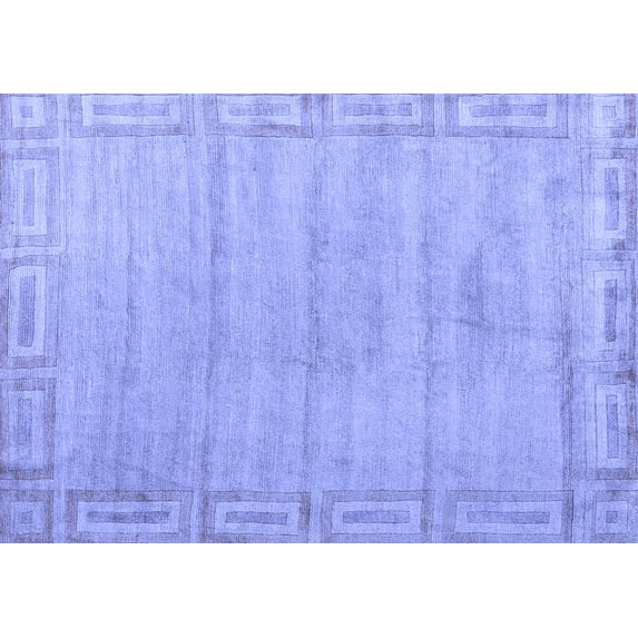 Ahgly Company Indoor Rectangle Abstract Blue Modern Area Rugs, 2' x 5'