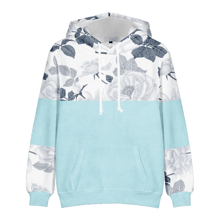 

MLFU Boys Stitching Hooded Sweatshirts Cotton Warm 3D Print Tops For Boys