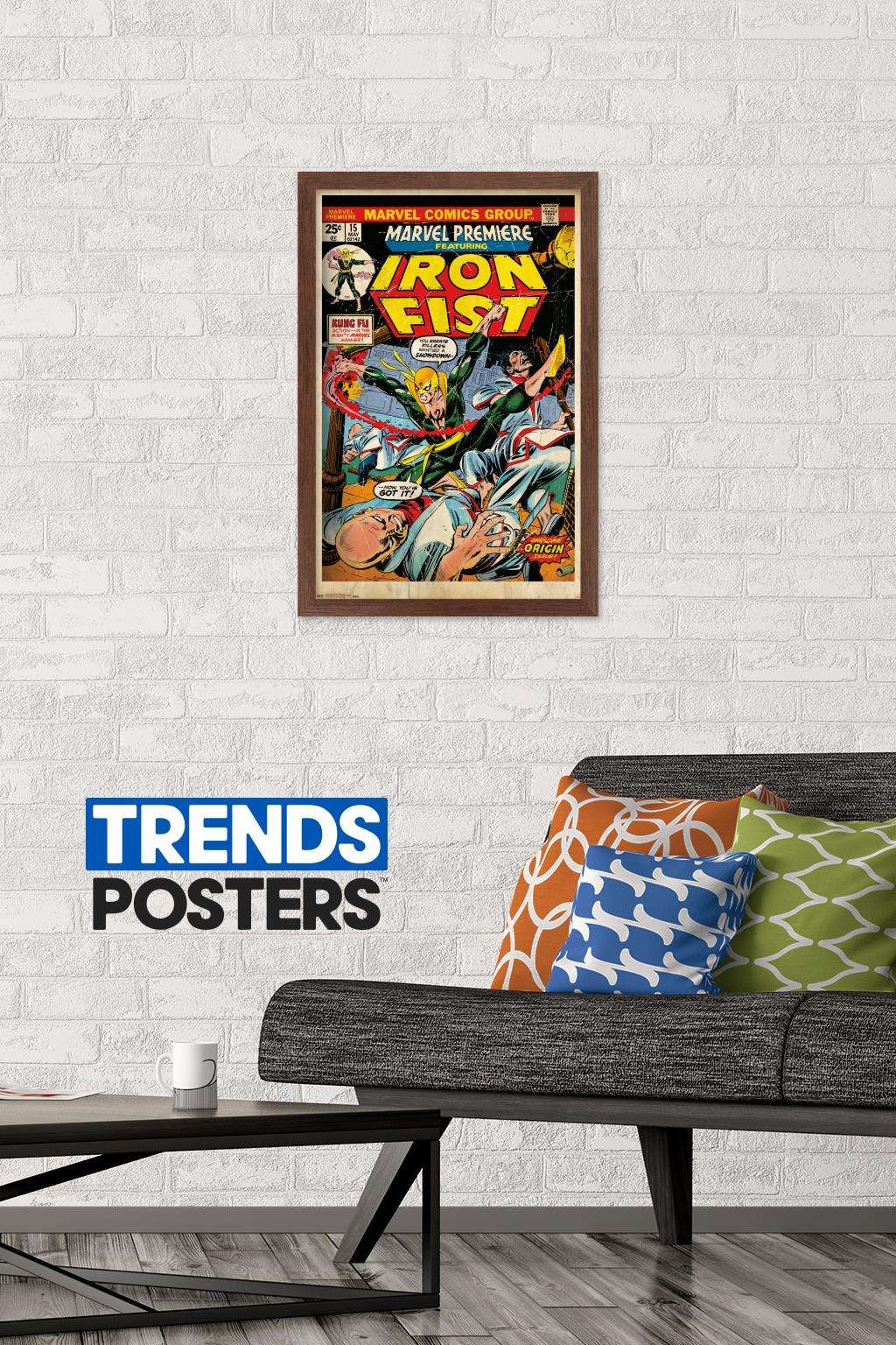Marvel Comics - Iron Fist - Premiere Cover #15 Wall Poster, 14.725" x 22.375", Framed
