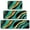 Green and Gold Marble Pattern, variant on Black and Gold Marble Pattern Kitchen Rugs Set Of 3, Non Slip Washable Kitchen Runner Rugs, Decorative Floor Mats for Sink Laundry and Home Use, 17"x30" 17"x47" 17"x59"