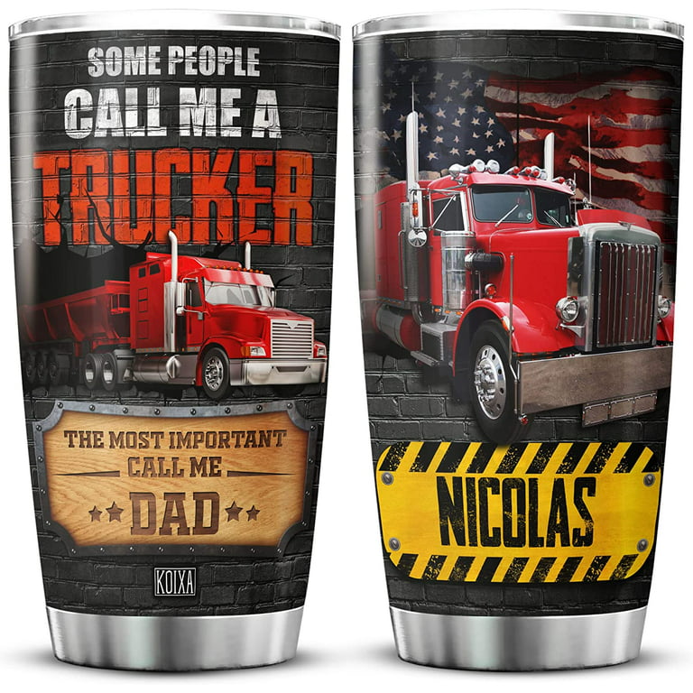 Truck Drivers Gift for Men, 34 Job Titles, Personalized Tumbler with Straw  Set, Truck Driver Gifts, Custom w/Name & Quote - 20 OZ - 30 OZ - 13 Colors