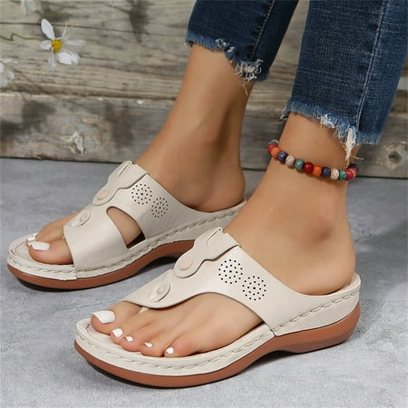 

Women s Lightweight Platform Flip Flops Shoes Beach Sandals