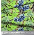 thumbnail image 2 of Soimoi Cotton Cambric Fabric Rabbit,Lilac & Pansy Floral Print Sewing Fabric Yard 56 Inch Wide, 2 of 3